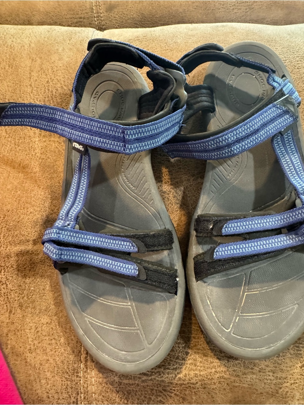 Teva Blue and Black Kids Outdoor Sandals